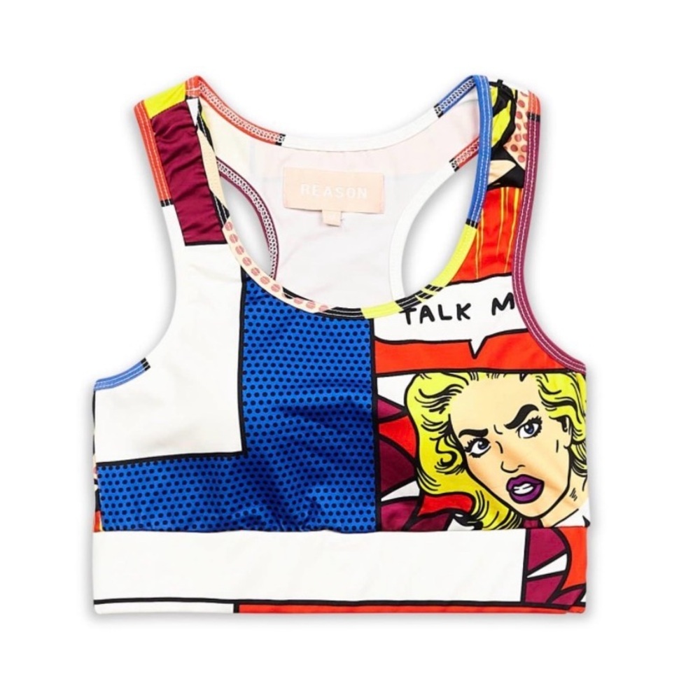 Pop Art Graphic Sports Bra- NWT